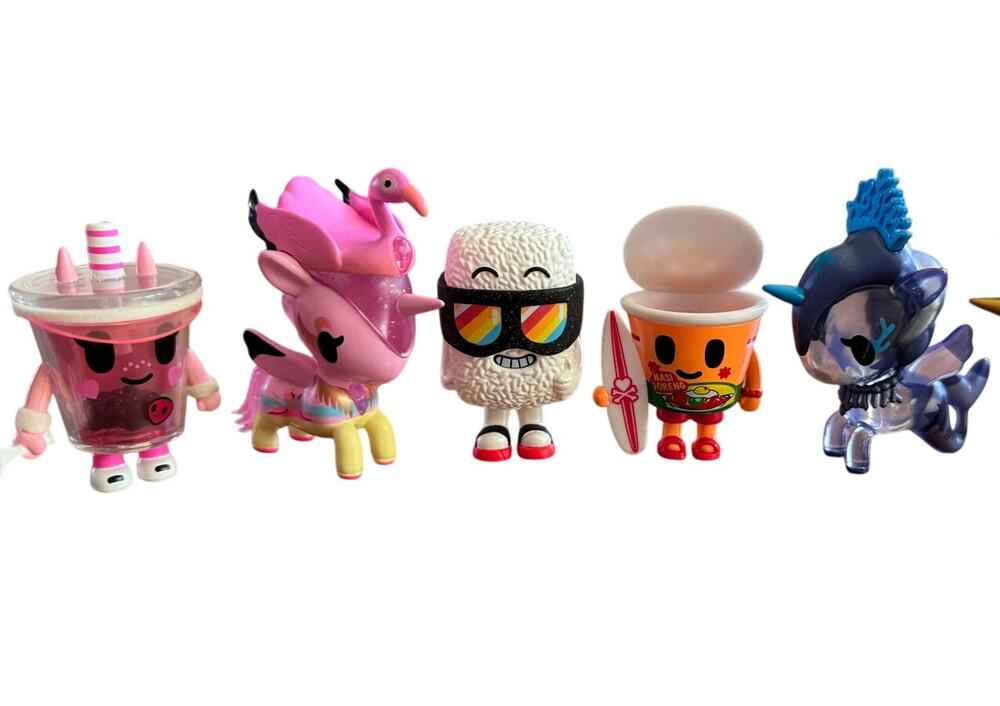 Lot of 6 Tokidoki Vinyl Figures - open box -retired characters!